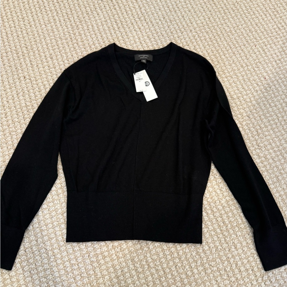 Banana Republic Black Merino Wool Sweater